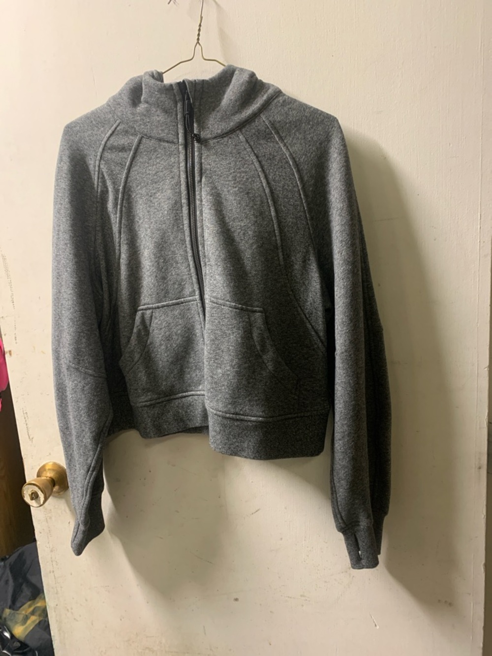 lululemon athletica Heather Gray Zip-Up Hoodie
